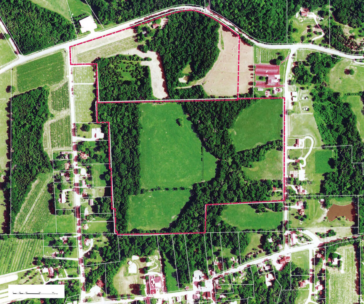 Arial map of Hoffmann hotel site